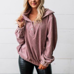 half button pullover